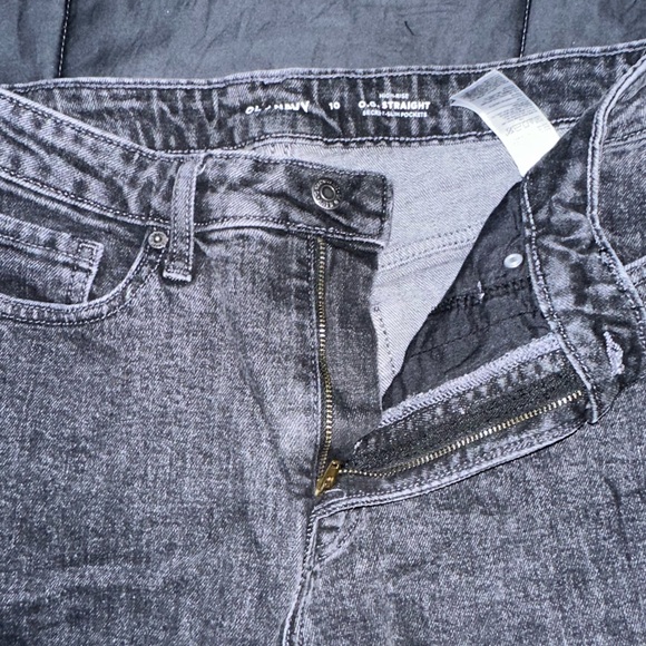 Old navy O.G. straight high rise black wash jeans size 10 - Picture 4 of 5
